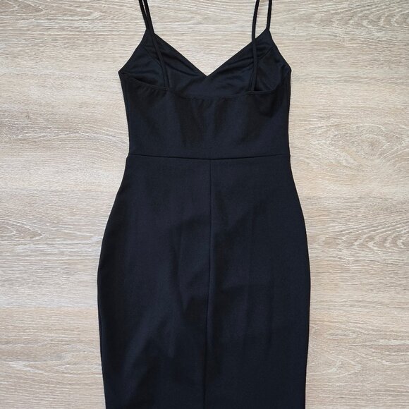Lulus Mini Short Sleeveless Dress Size Small Stretch Black Bodycon LBD - Picture 6 of 16